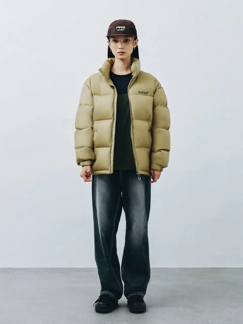 Down^SUPRA Back Graphic Short Down Jacket