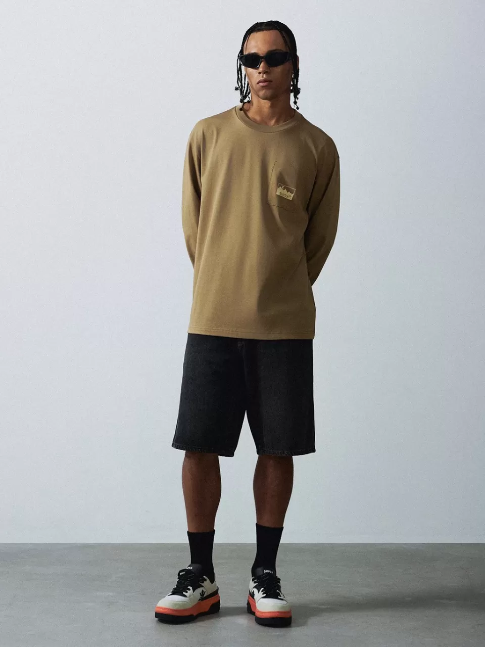 T-Shirts^SUPRA Basic one-pocket long-sleeved T-shirt