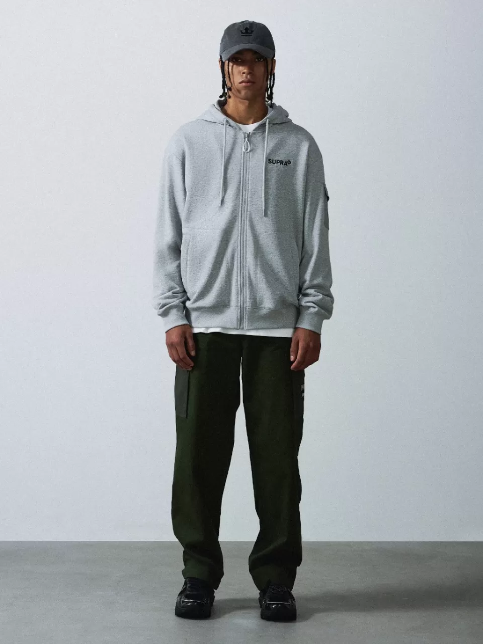 Zip-Up^SUPRA Casual Hood Zip-Up Set-up