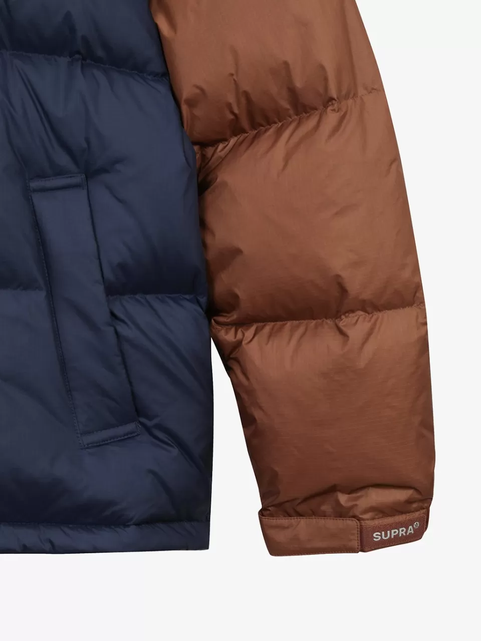 Down^SUPRA Color Block Short Down Jacket