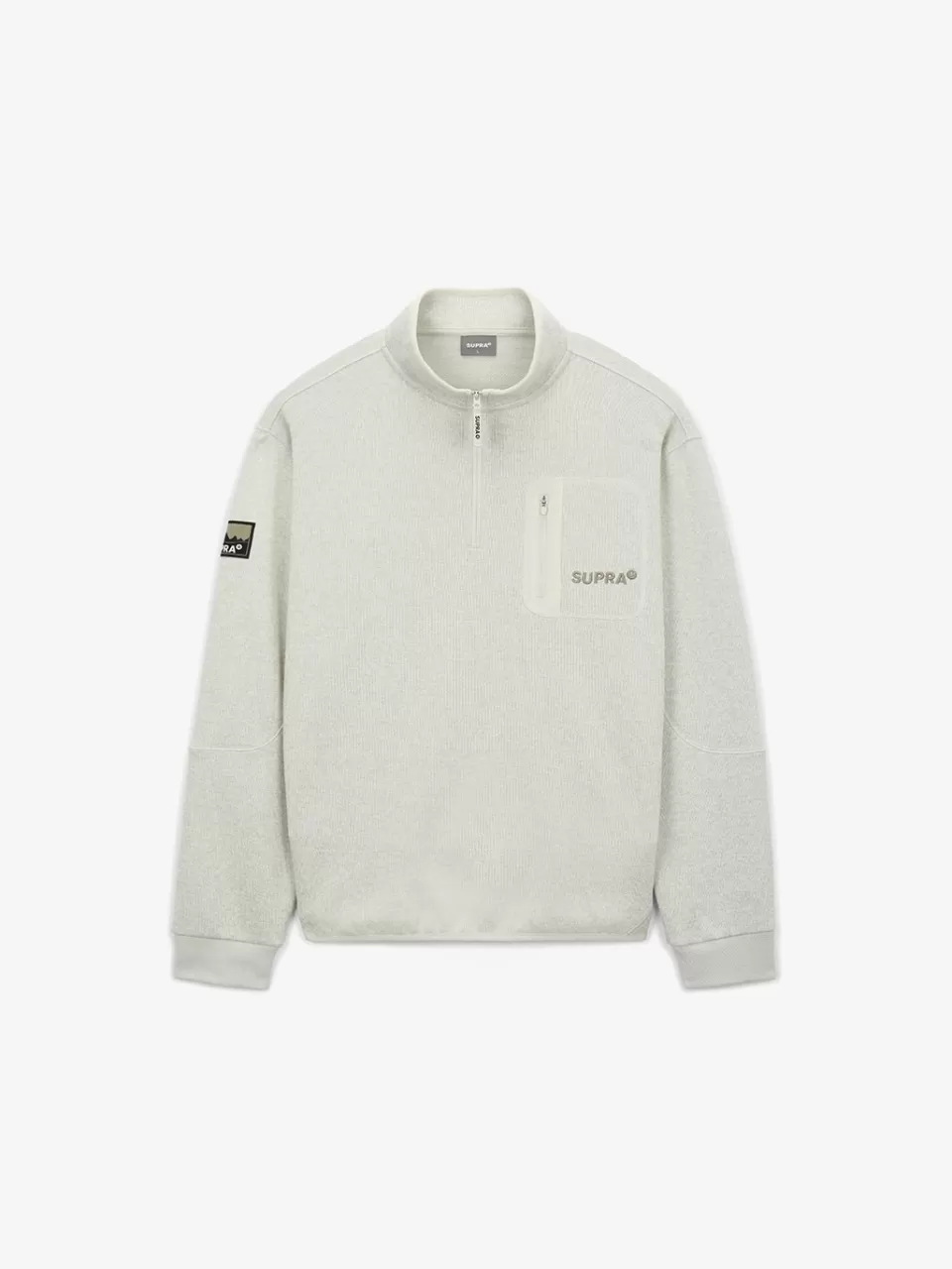 T-Shirts^SUPRA Half Zip-Up Long-Sleeved T-Shirt