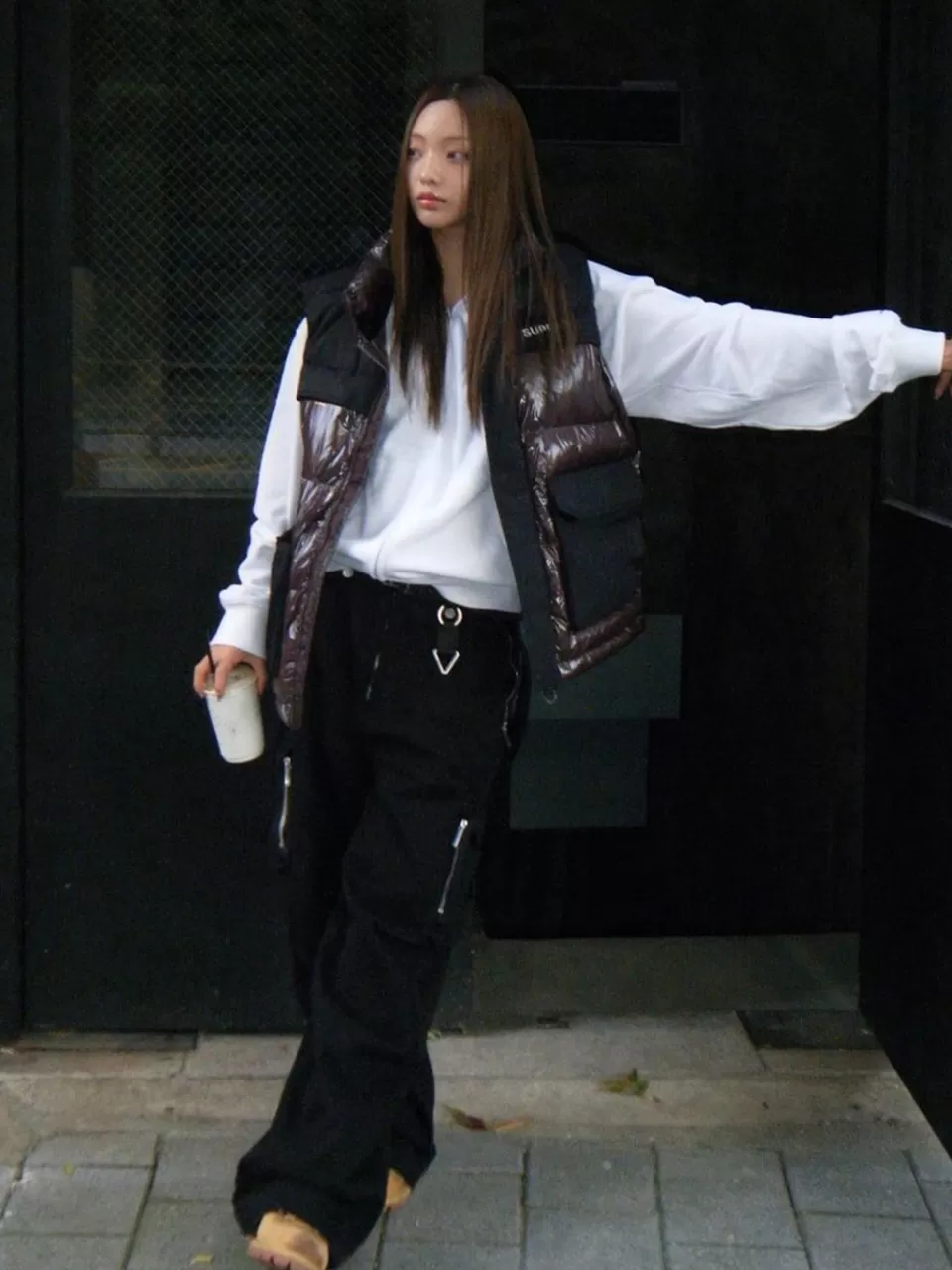 Light Down / Vest^SUPRA Jacquard Color Block Down vest
