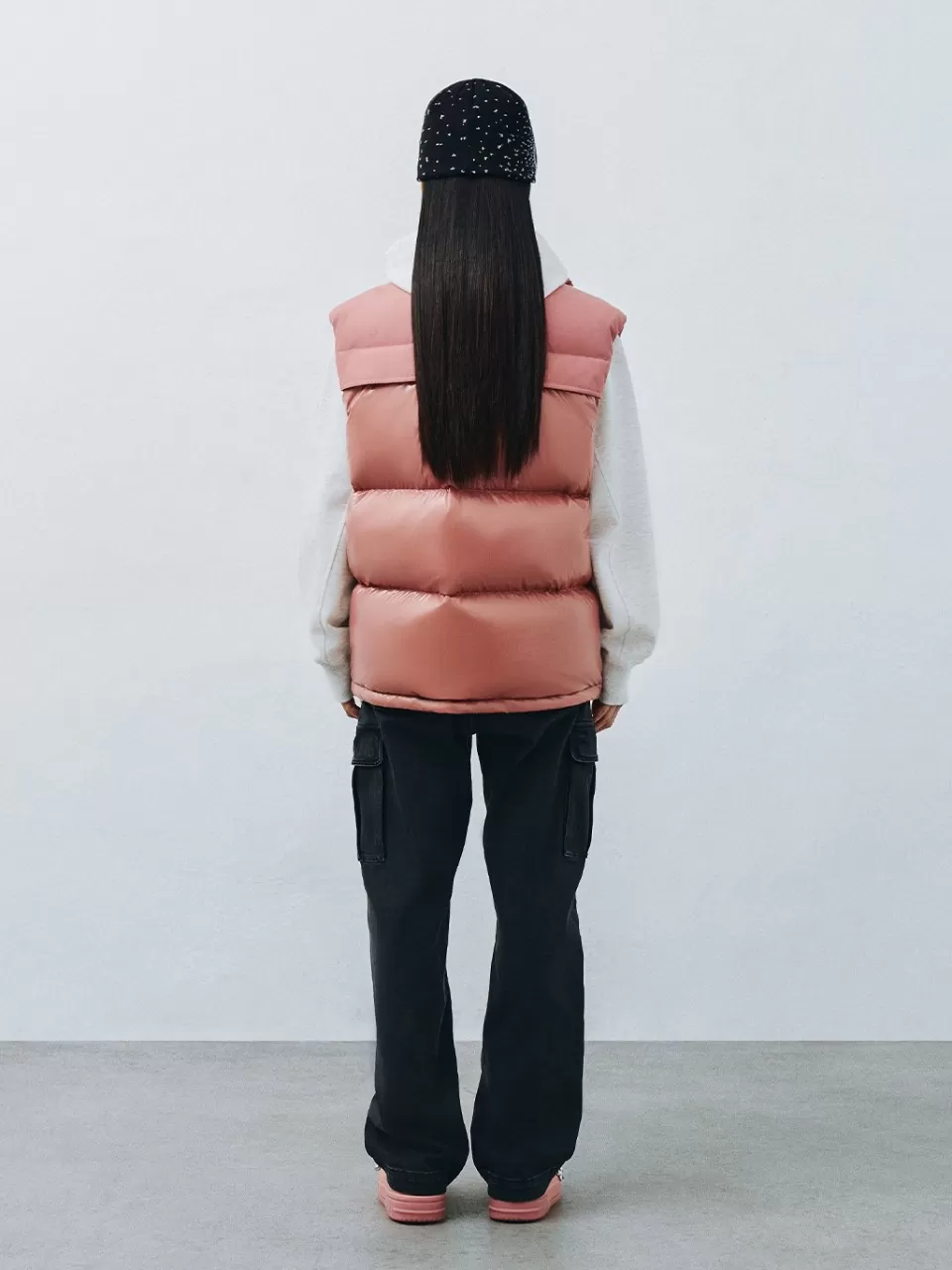 Light Down / Vest^SUPRA Jacquard Color Block Down vest