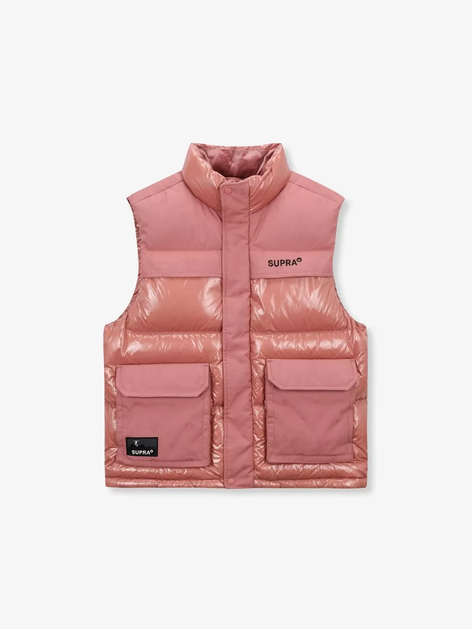 Light Down / Vest^SUPRA Jacquard Color Block Down vest