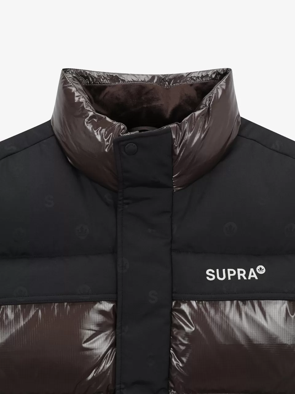 Light Down / Vest^SUPRA Jacquard Color Block Down vest