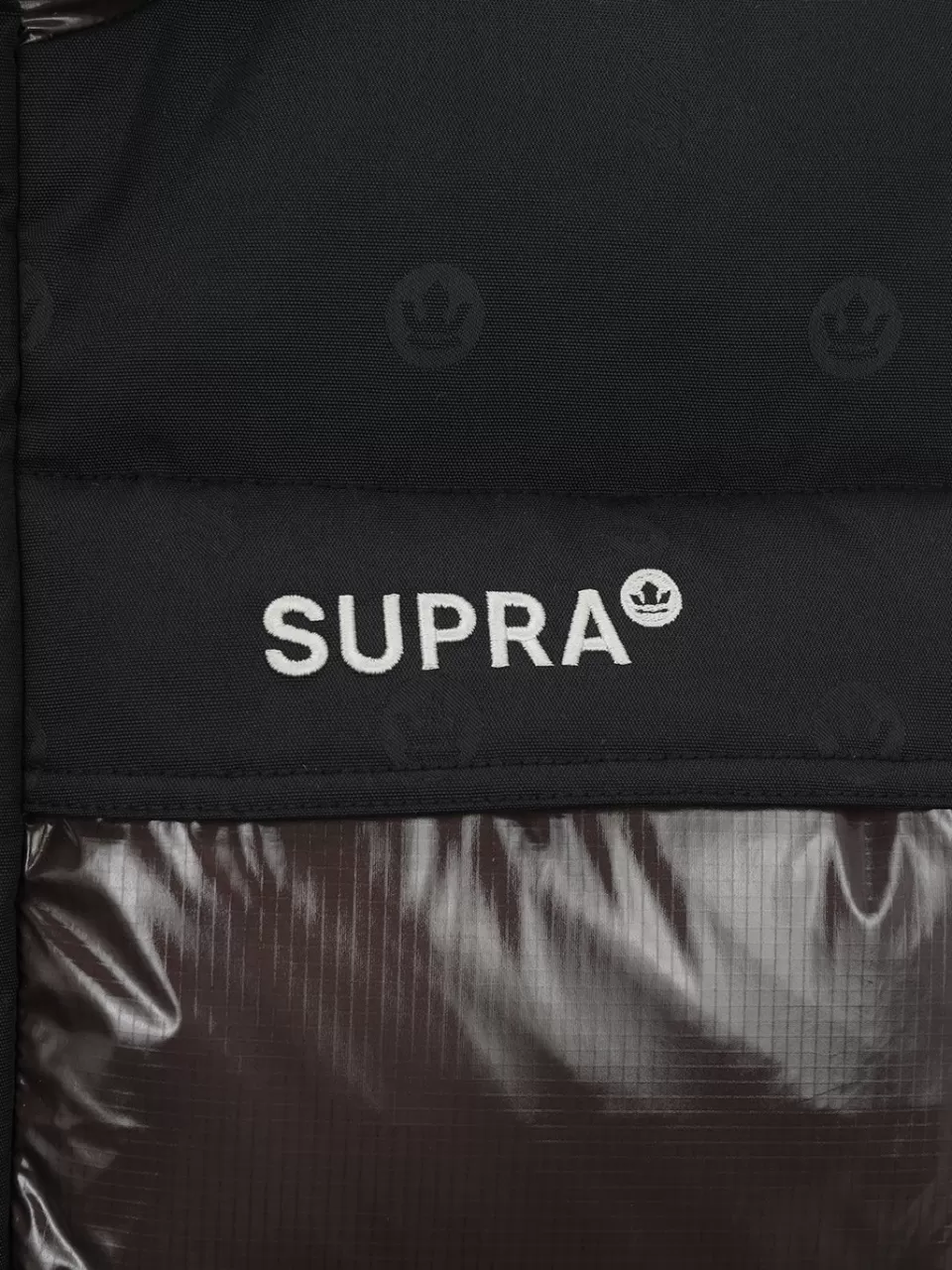 Light Down / Vest^SUPRA Jacquard Color Block Down vest
