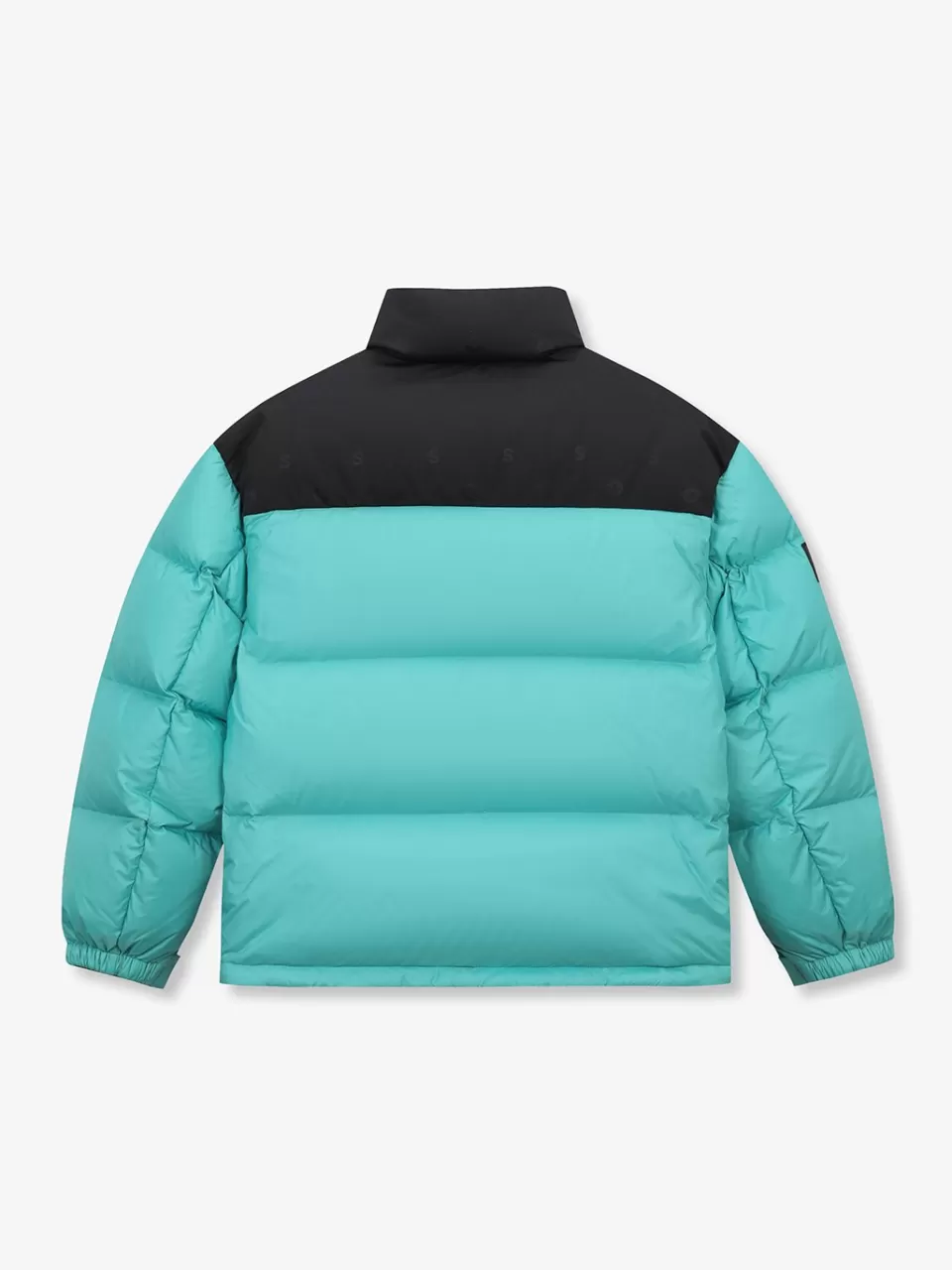 Down^SUPRA jacquard Color Block Short Down Jacket