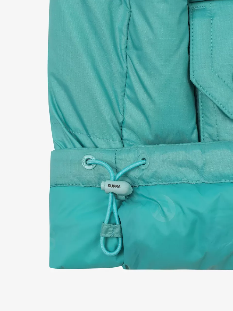 Down^SUPRA jacquard Color Block Short Down Jacket
