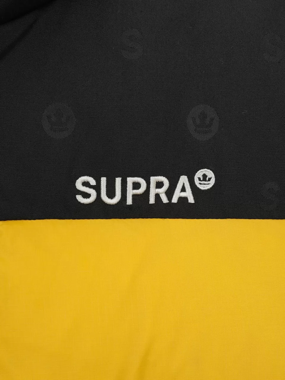 Down^SUPRA jacquard Color Block Short Down Jacket