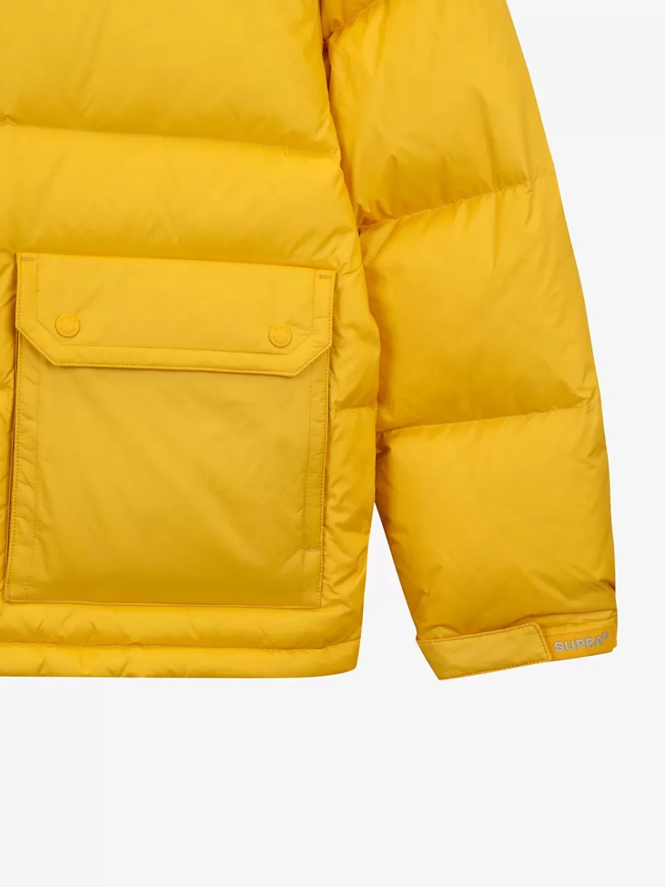 Down^SUPRA jacquard Color Block Short Down Jacket