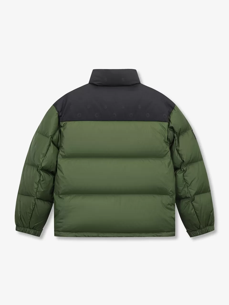Down^SUPRA jacquard Color Block Short Down Jacket