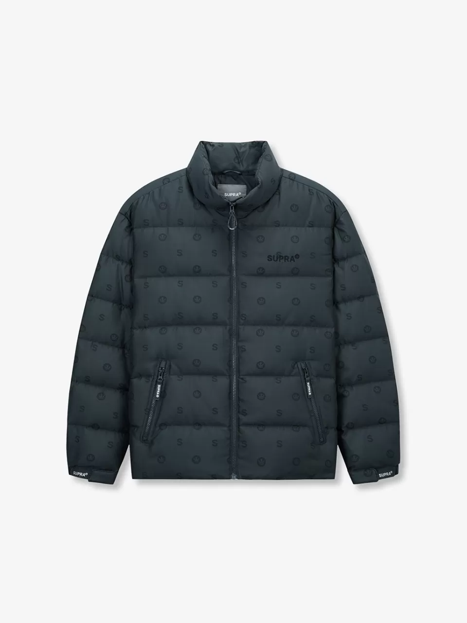 Down^SUPRA monogram jacquard Short Down Jacket