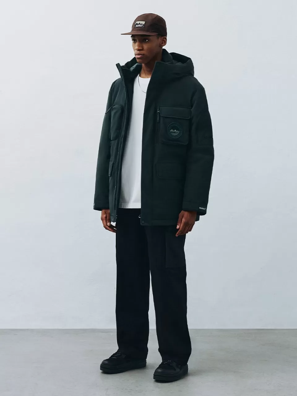 Down^SUPRA Pocket Mid Goose Down Jacket