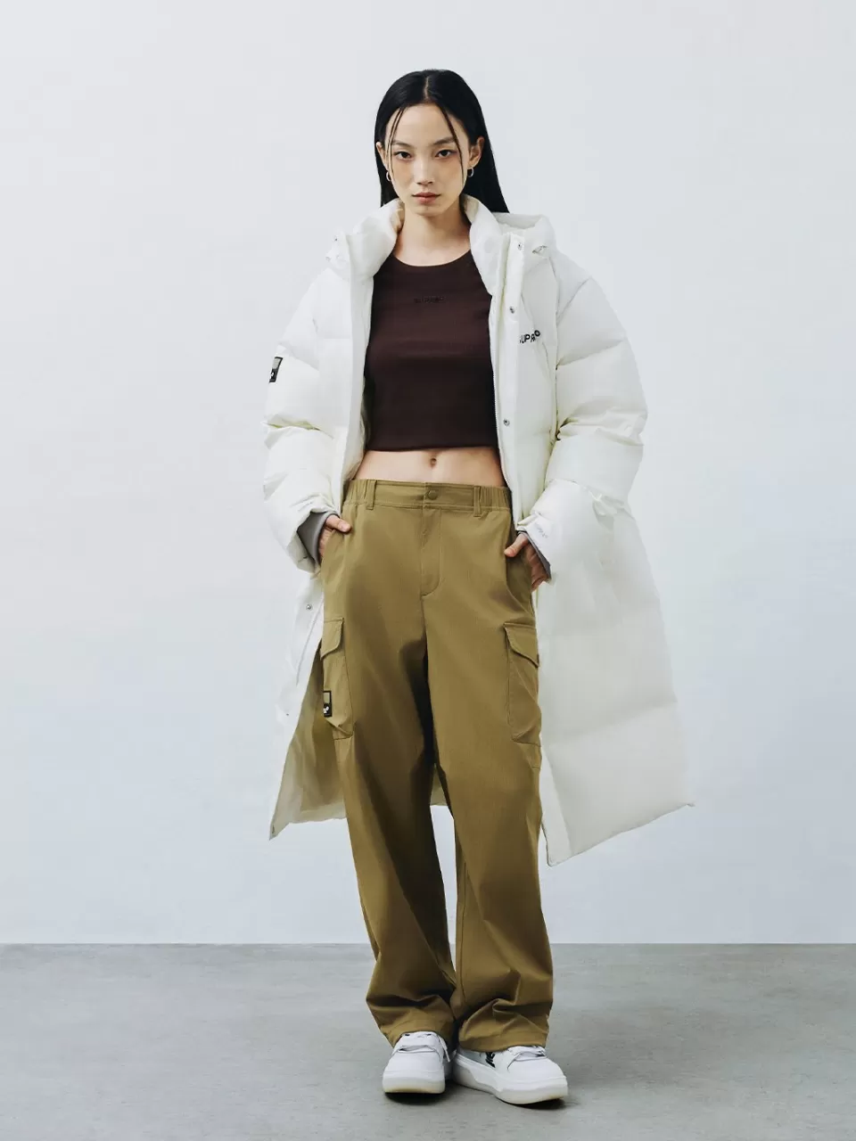 Down^SUPRA Ripstop Color Block Long Down Jacket