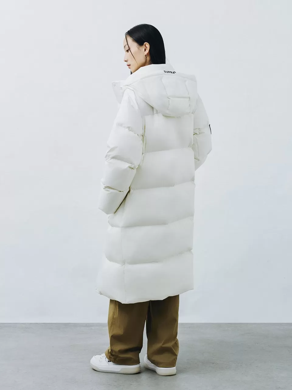 Down^SUPRA Ripstop Color Block Long Down Jacket