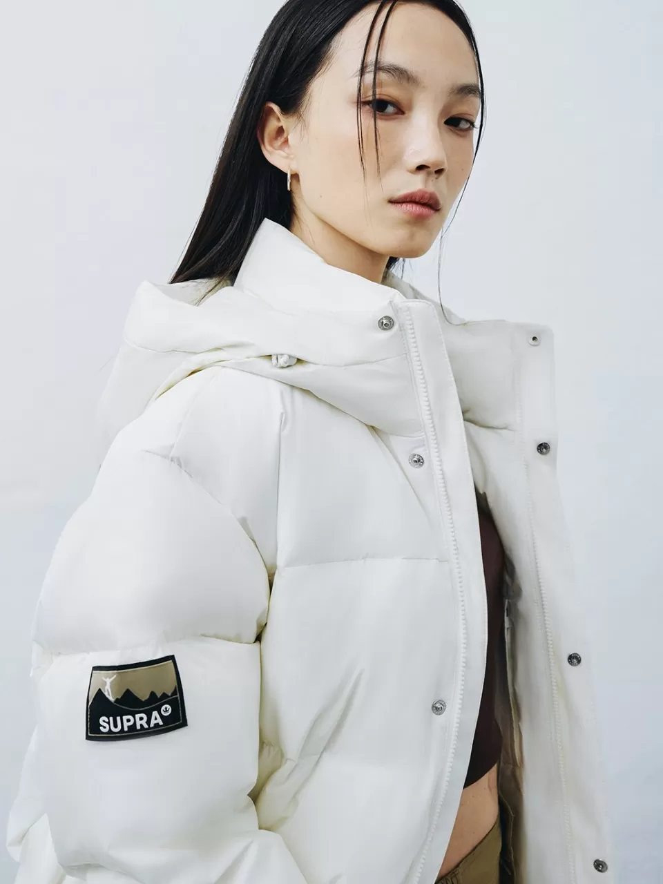 Down^SUPRA Ripstop Color Block Long Down Jacket