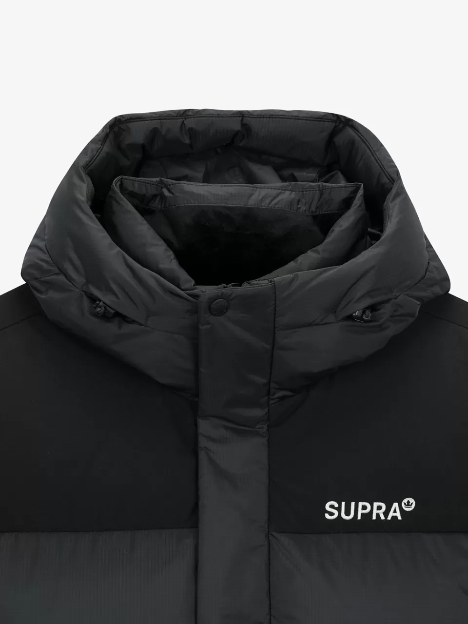 Down^SUPRA Ripstop Color Block Long Down Jacket