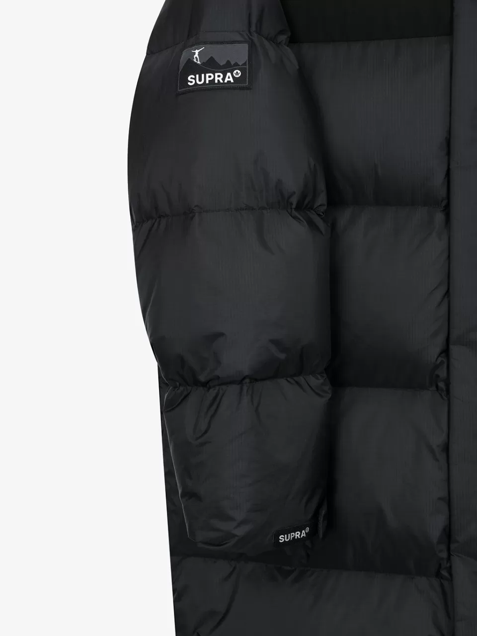 Down^SUPRA Ripstop Color Block Long Down Jacket