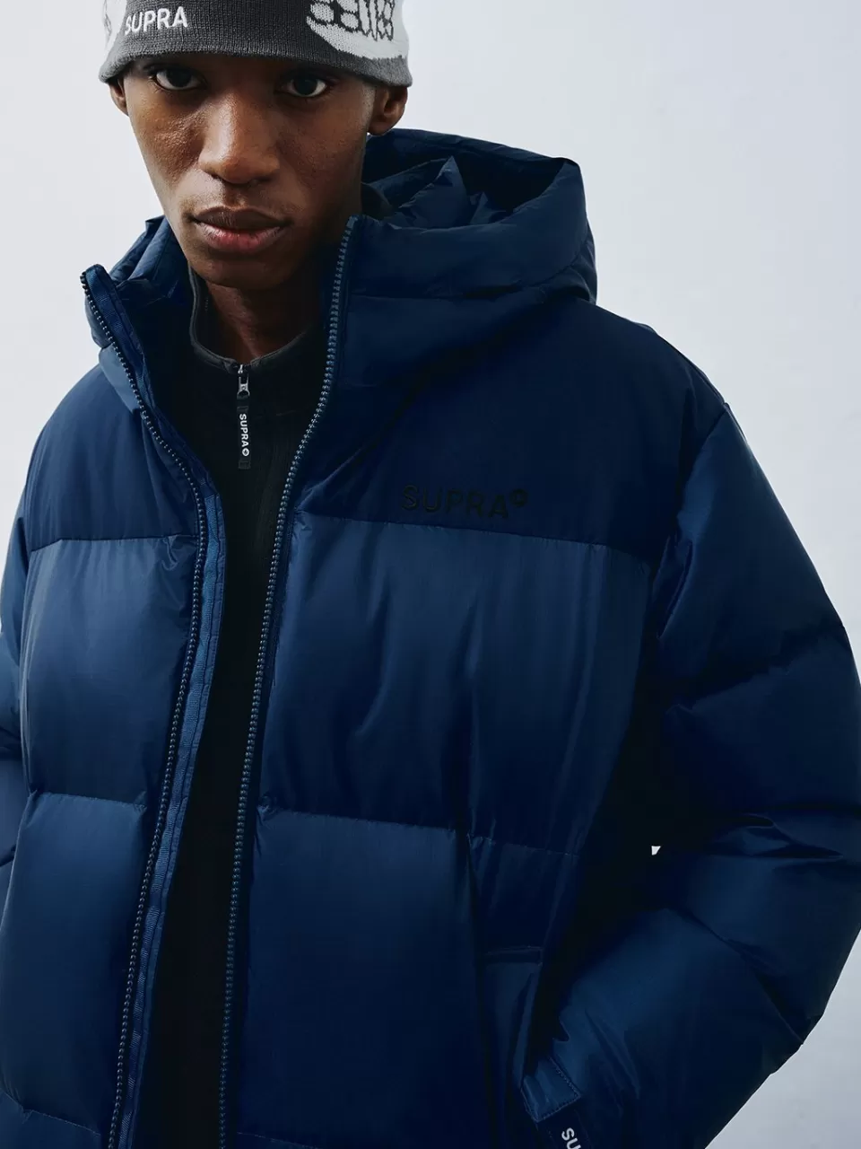 Down^SUPRA Ripstop Color Block Short Down Jacket
