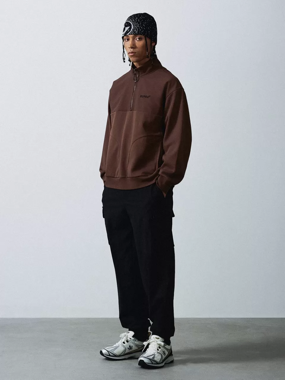 Sweatshirts^SUPRA Triangle Wappen Point RipStop Woven Coloring Half Zip-Up Sweatshirt