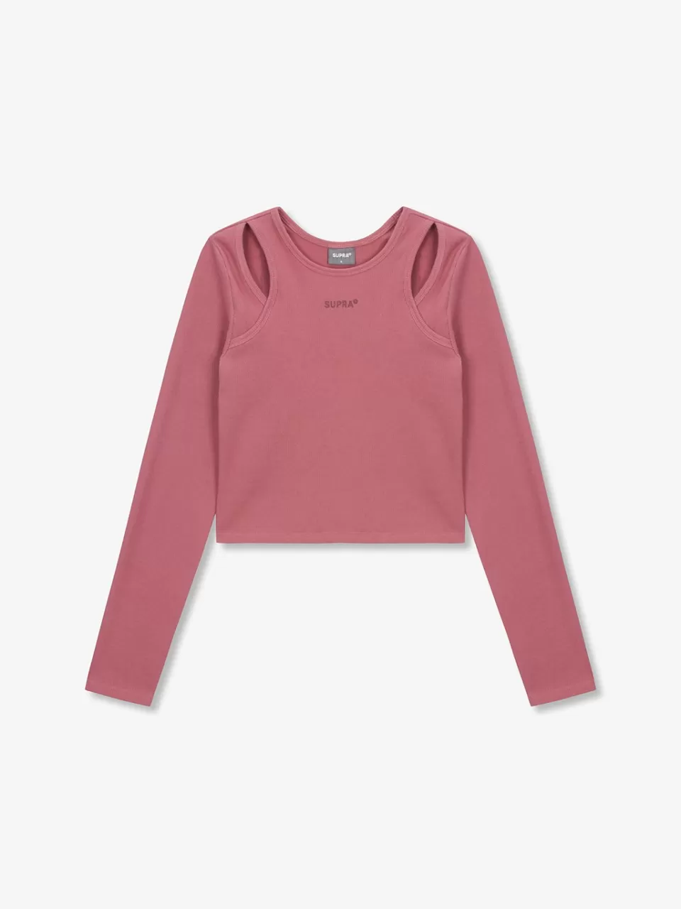 Crop-Top^SUPRA Women`s Cut-out Crop Long Sleeve T-Shirt