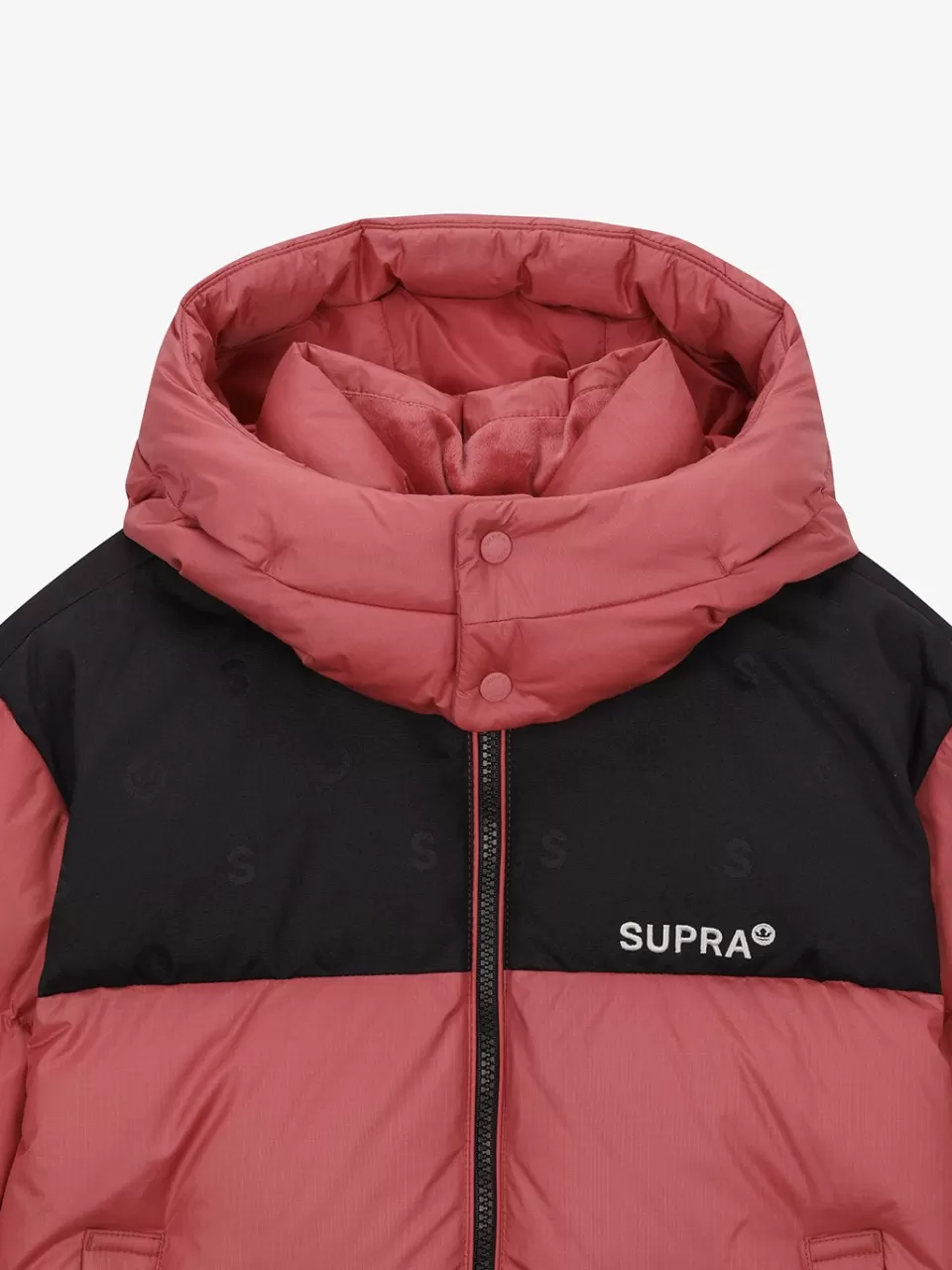 Down^SUPRA Women's Jacquard Color Block Short Down Jacket