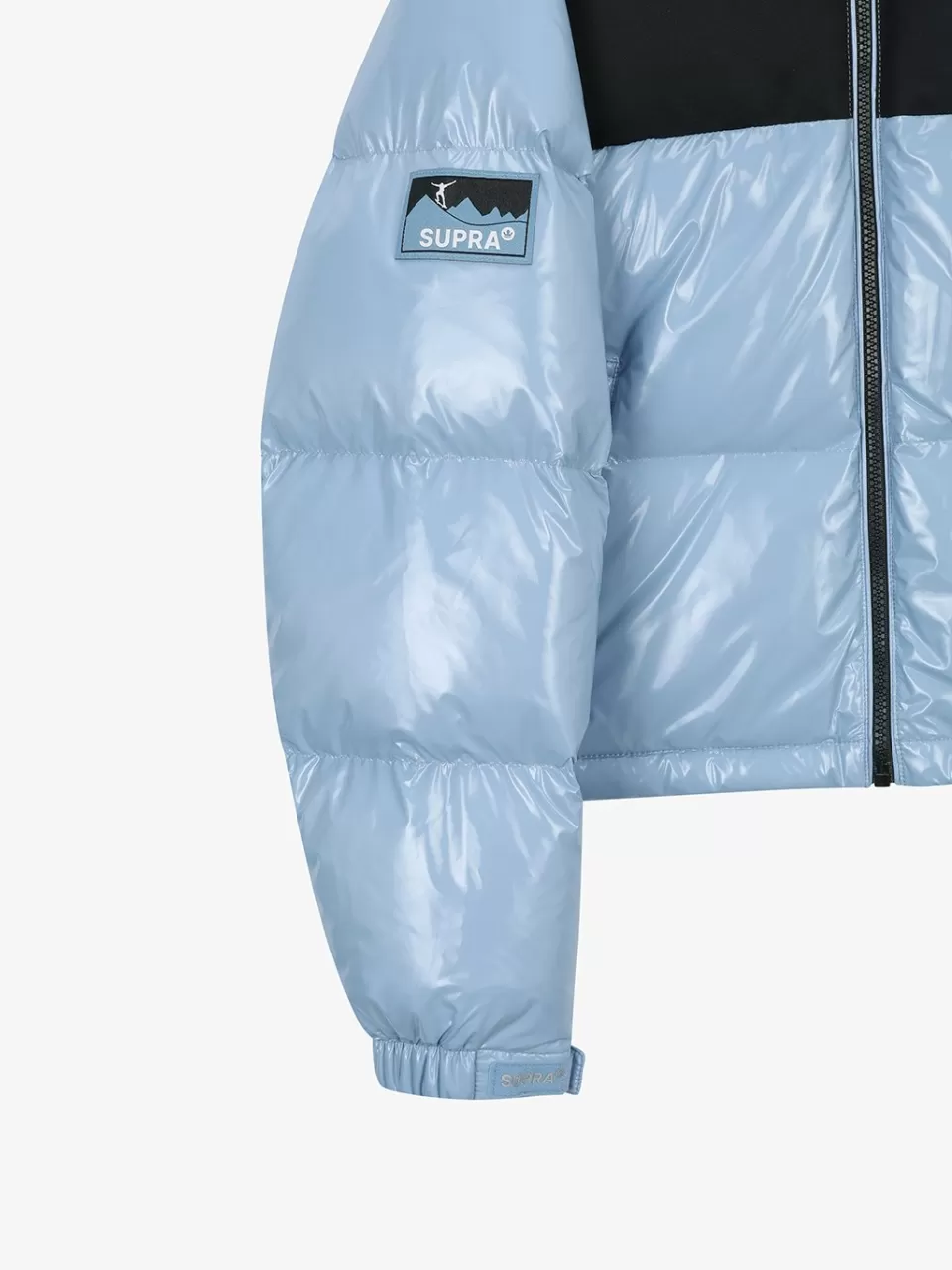 Down^SUPRA Women's Jacquard Color Block Short Down Jacket