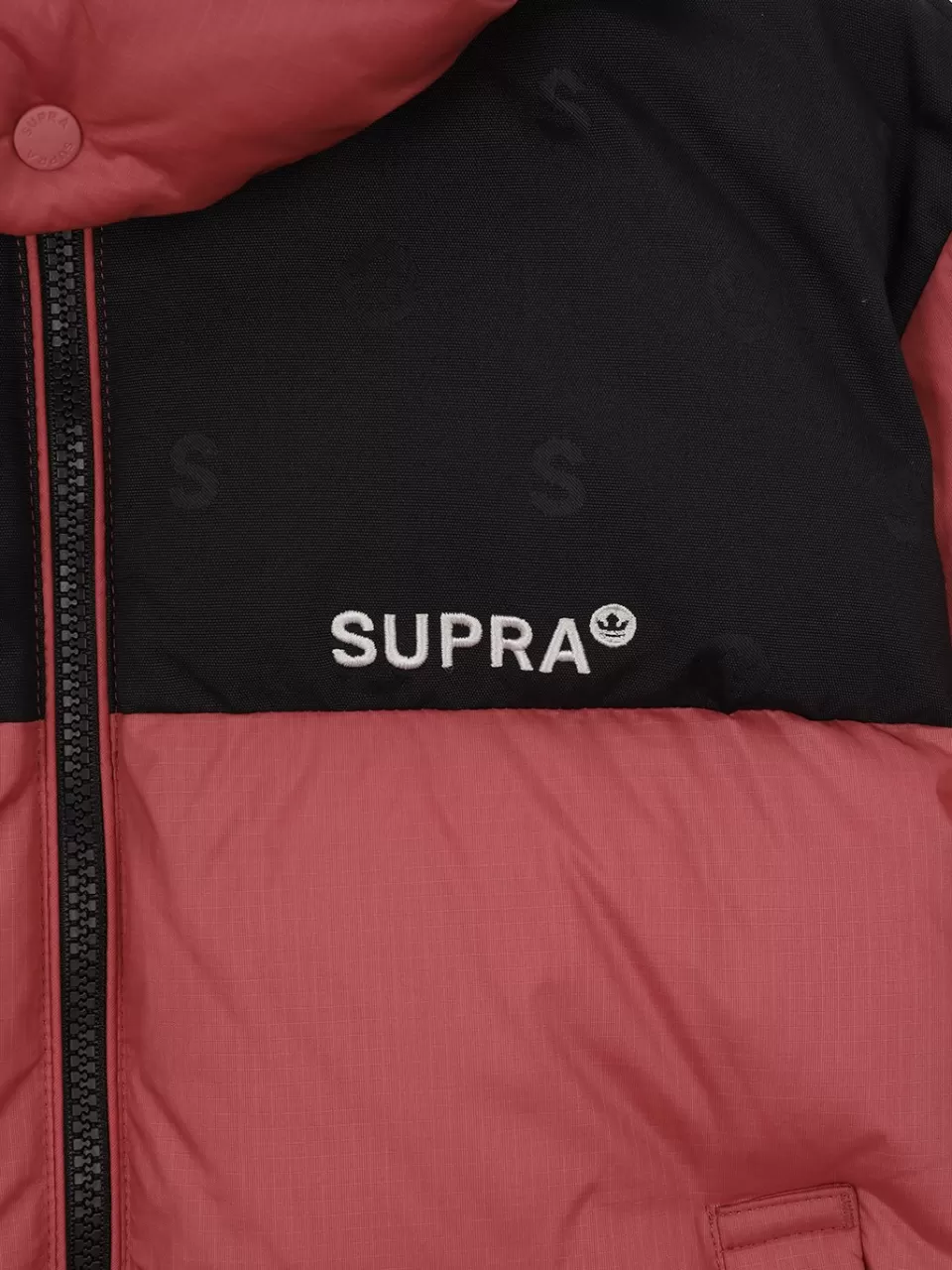 Down^SUPRA Women's Jacquard Color Block Short Down Jacket