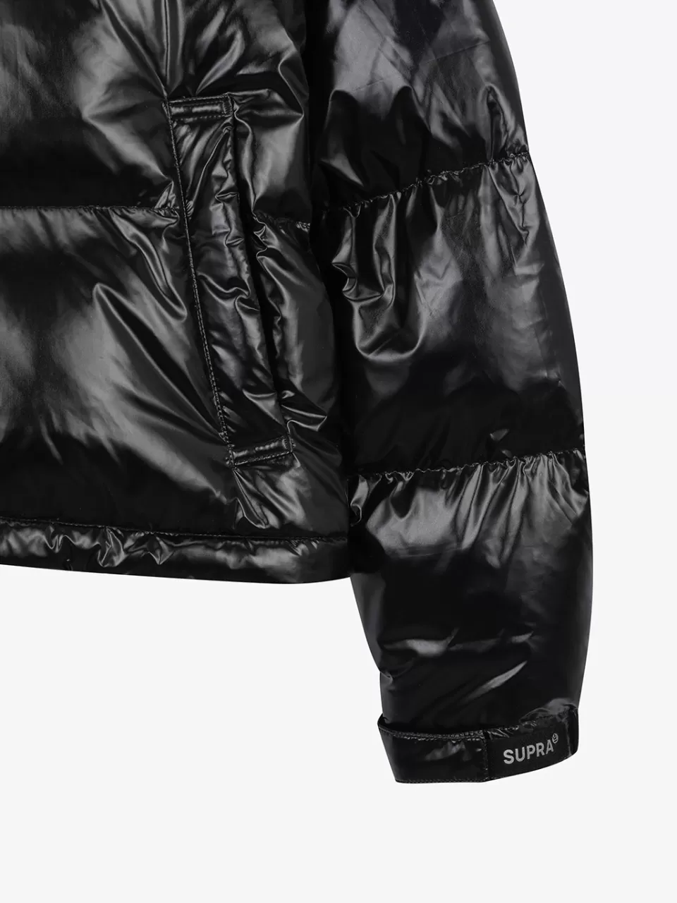 Down^SUPRA Women's Jacquard Color Block Short Down Jacket