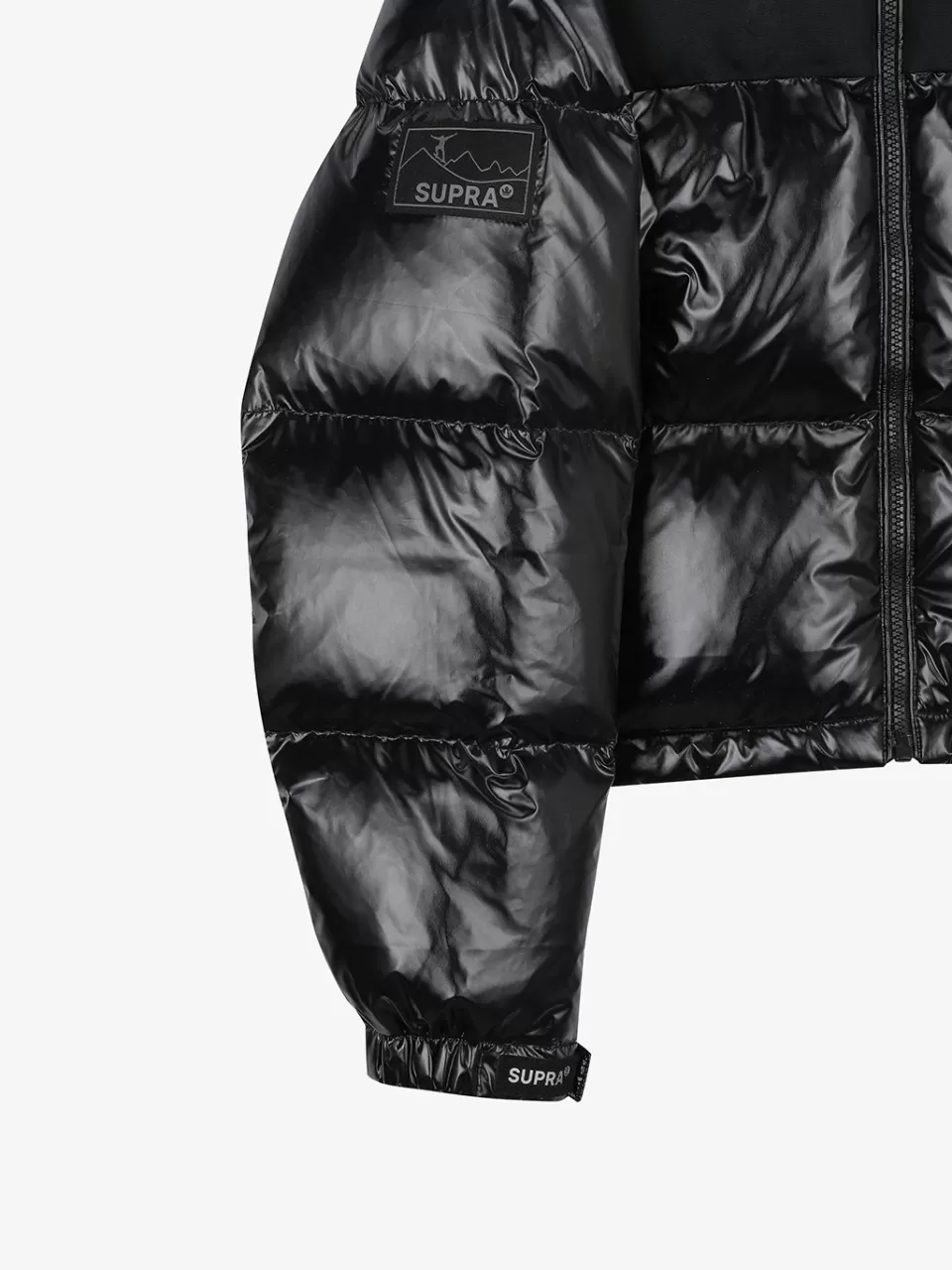 Down^SUPRA Women's Jacquard Color Block Short Down Jacket