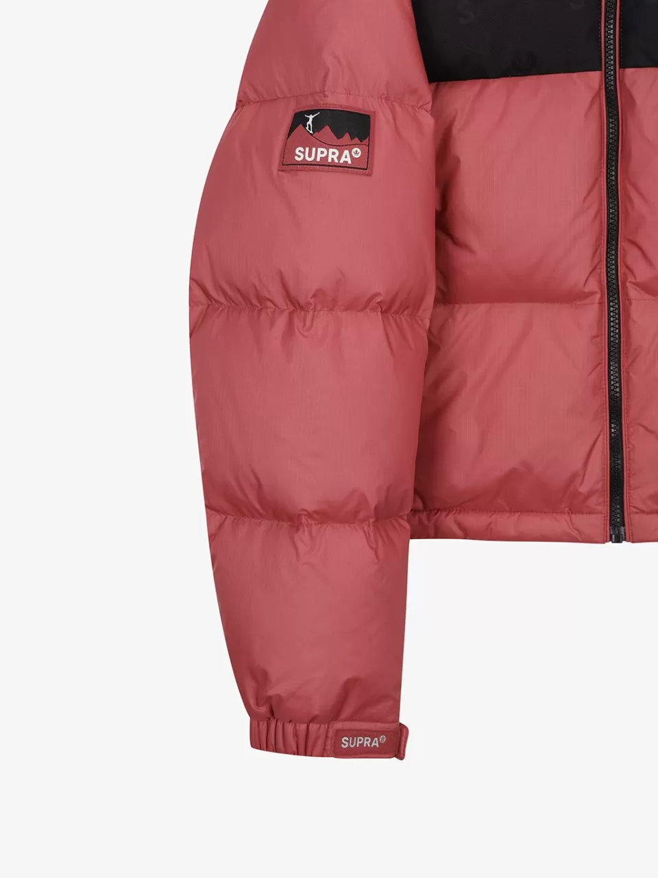 Down^SUPRA Women's Jacquard Color Block Short Down Jacket
