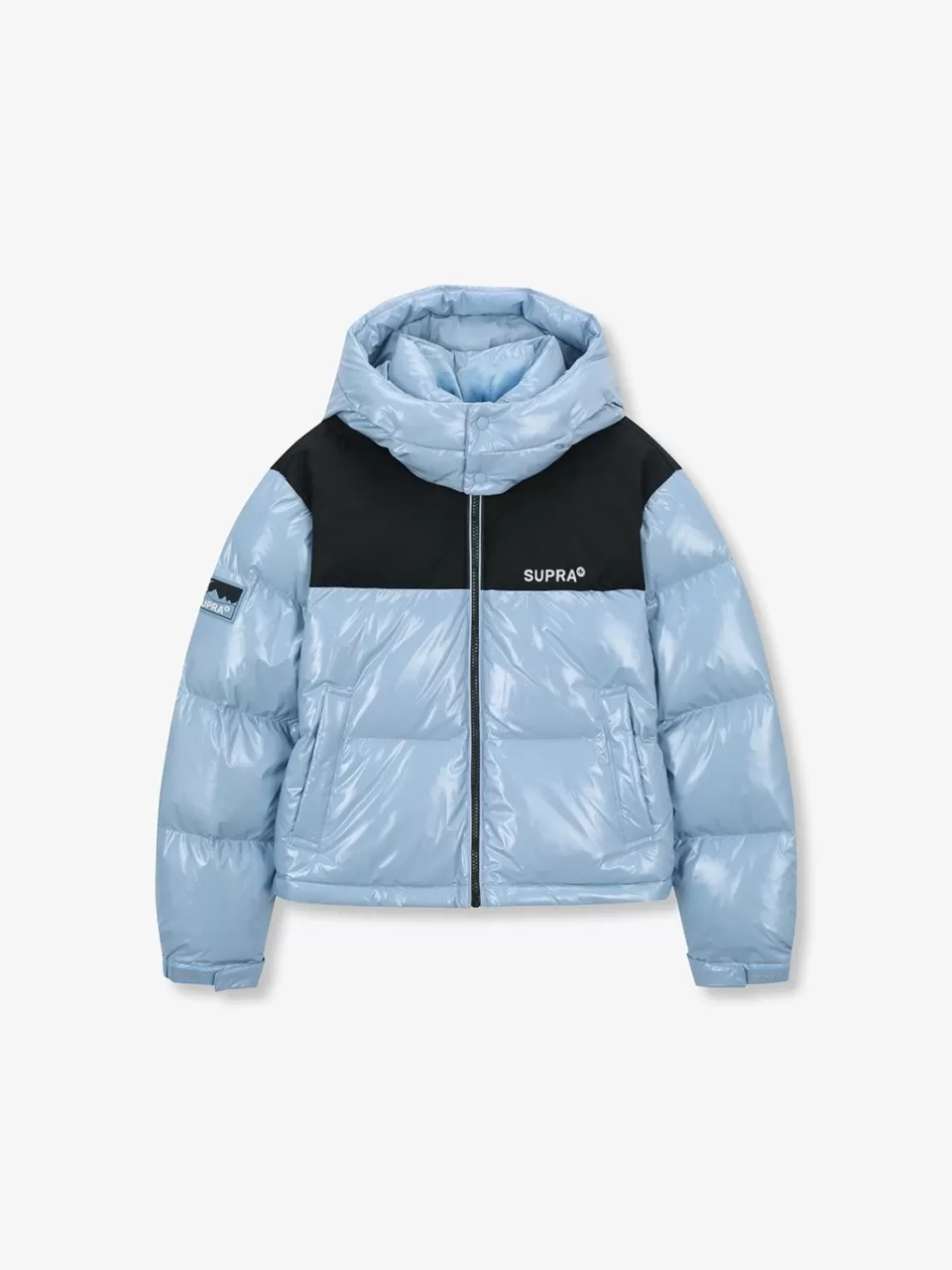 Down^SUPRA Women's Jacquard Color Block Short Down Jacket