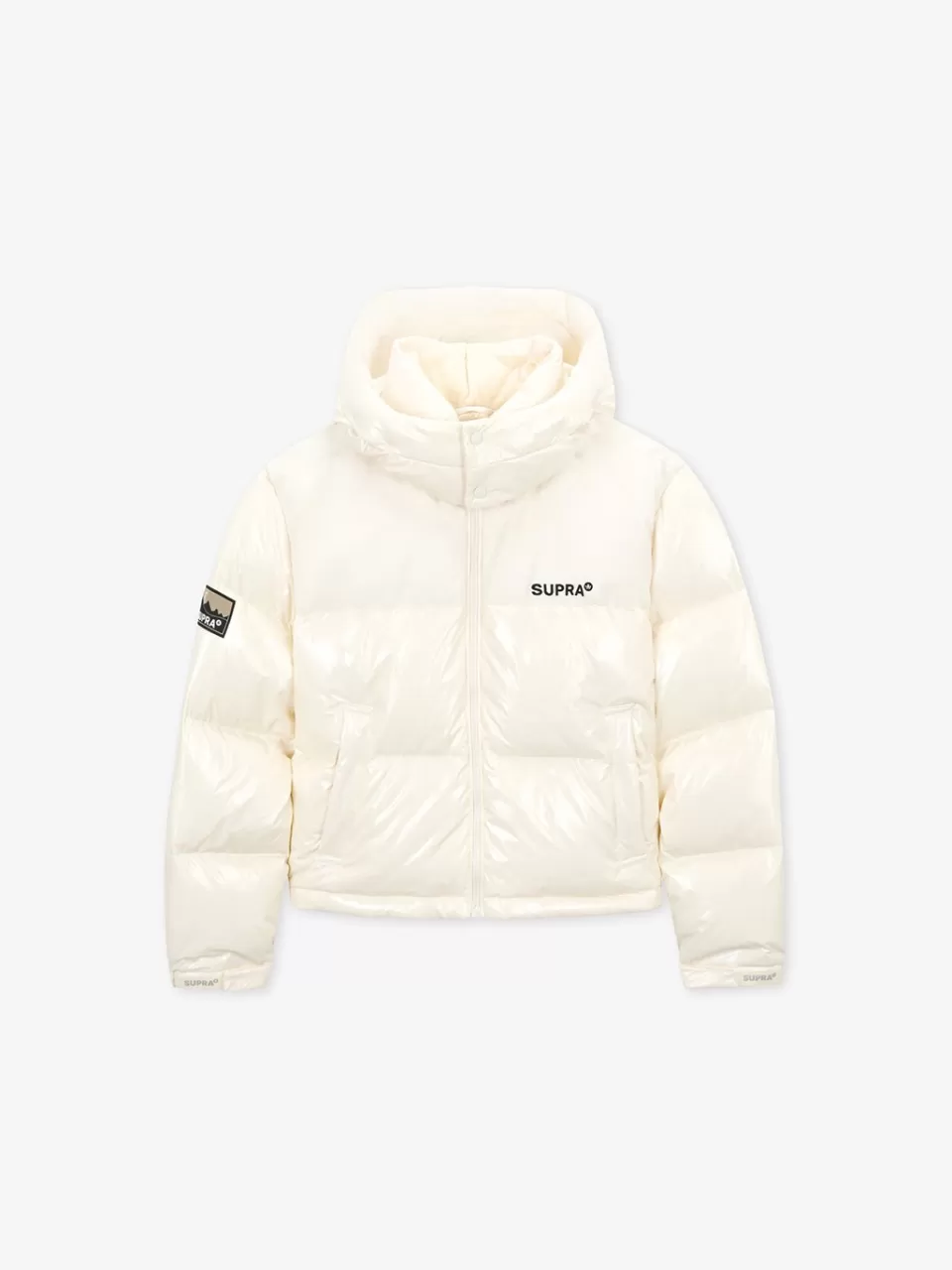 Down^SUPRA Women's Jacquard Color Block Short Down Jacket