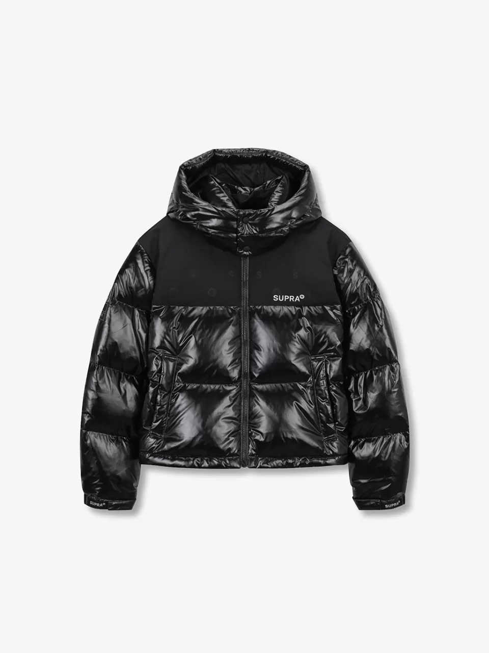 Down^SUPRA Women's Jacquard Color Block Short Down Jacket