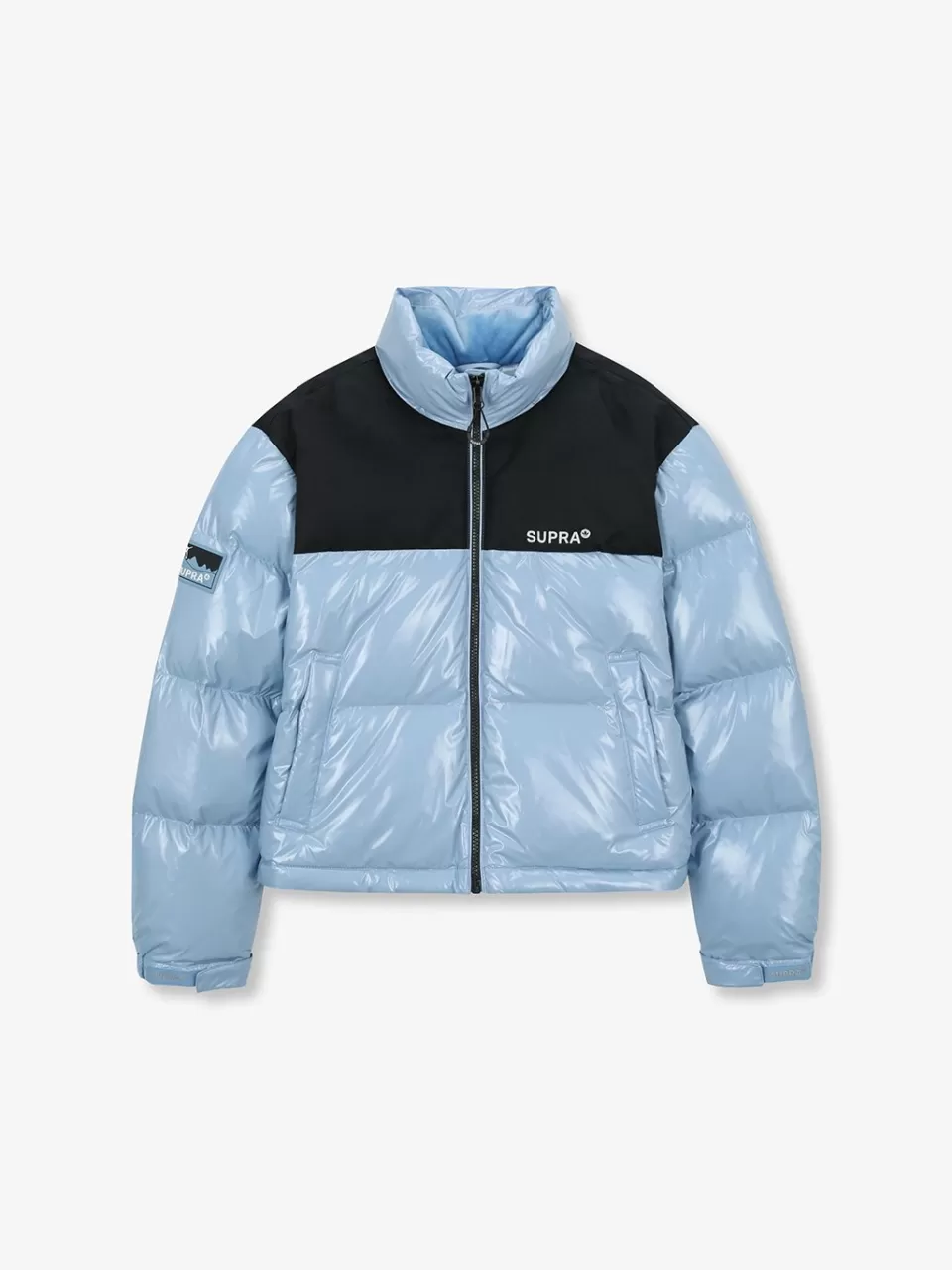 Down^SUPRA Women's Jacquard Color Block Short Down Jacket