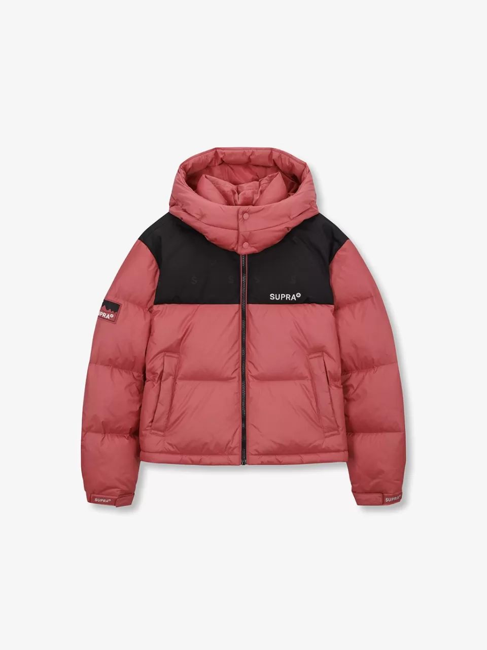 Down^SUPRA Women's Jacquard Color Block Short Down Jacket