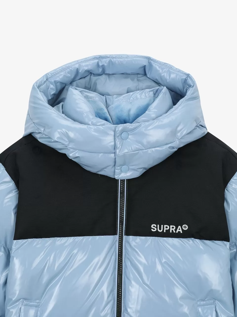 Down^SUPRA Women's Jacquard Color Block Short Down Jacket