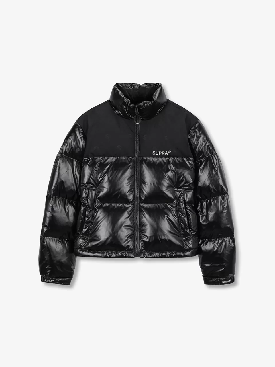 Down^SUPRA Women's Jacquard Color Block Short Down Jacket