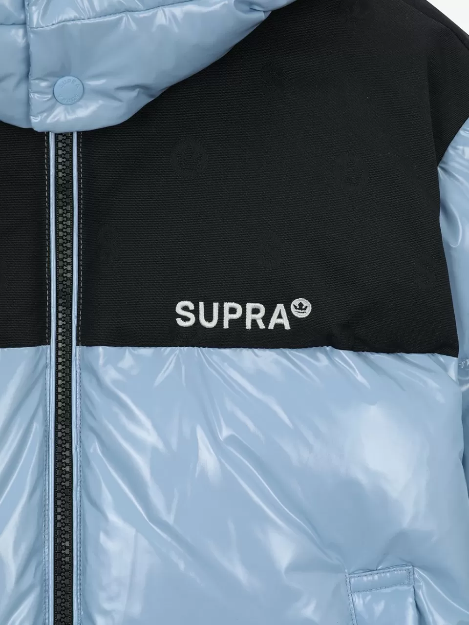Down^SUPRA Women's Jacquard Color Block Short Down Jacket