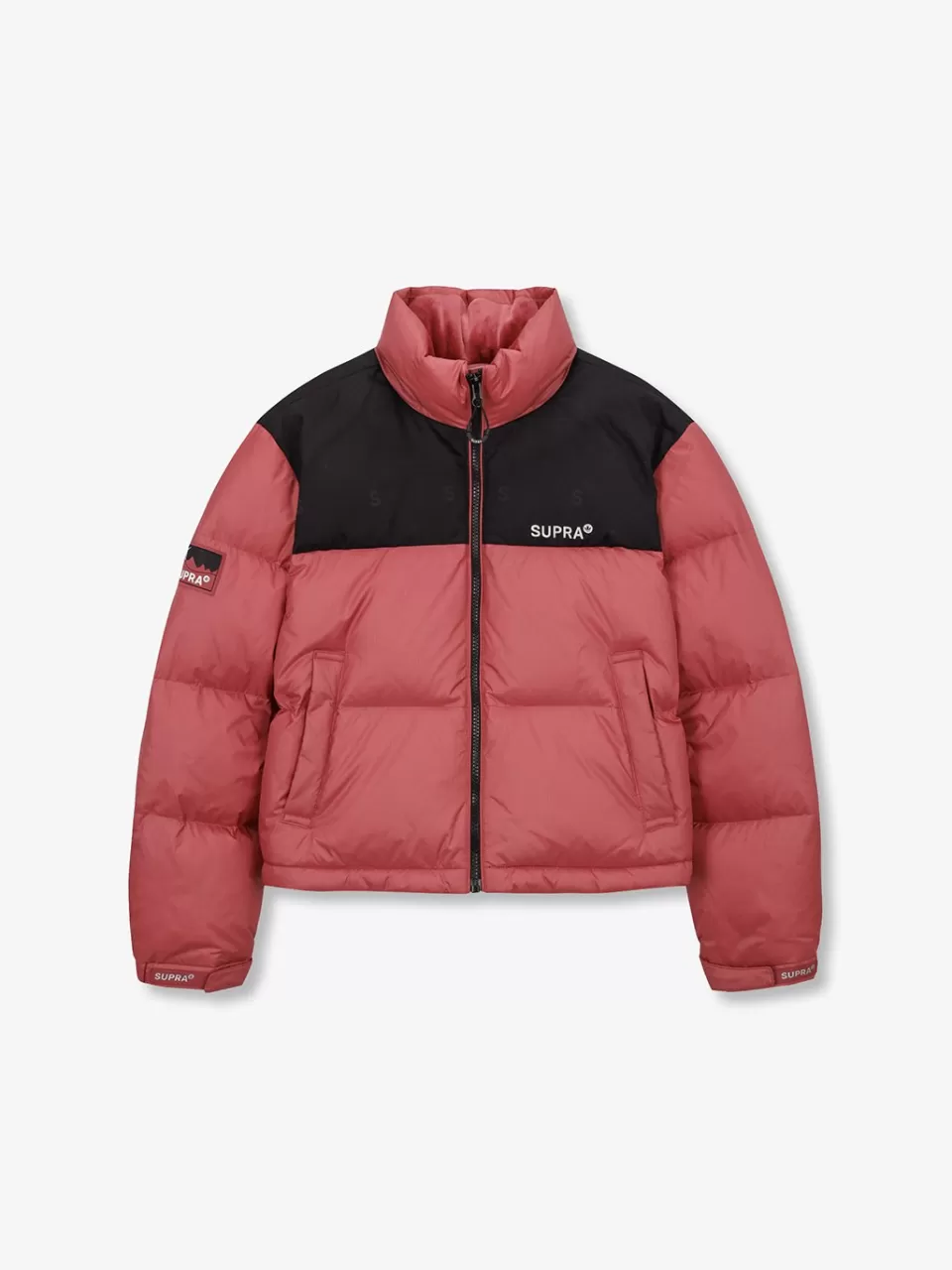 Down^SUPRA Women's Jacquard Color Block Short Down Jacket