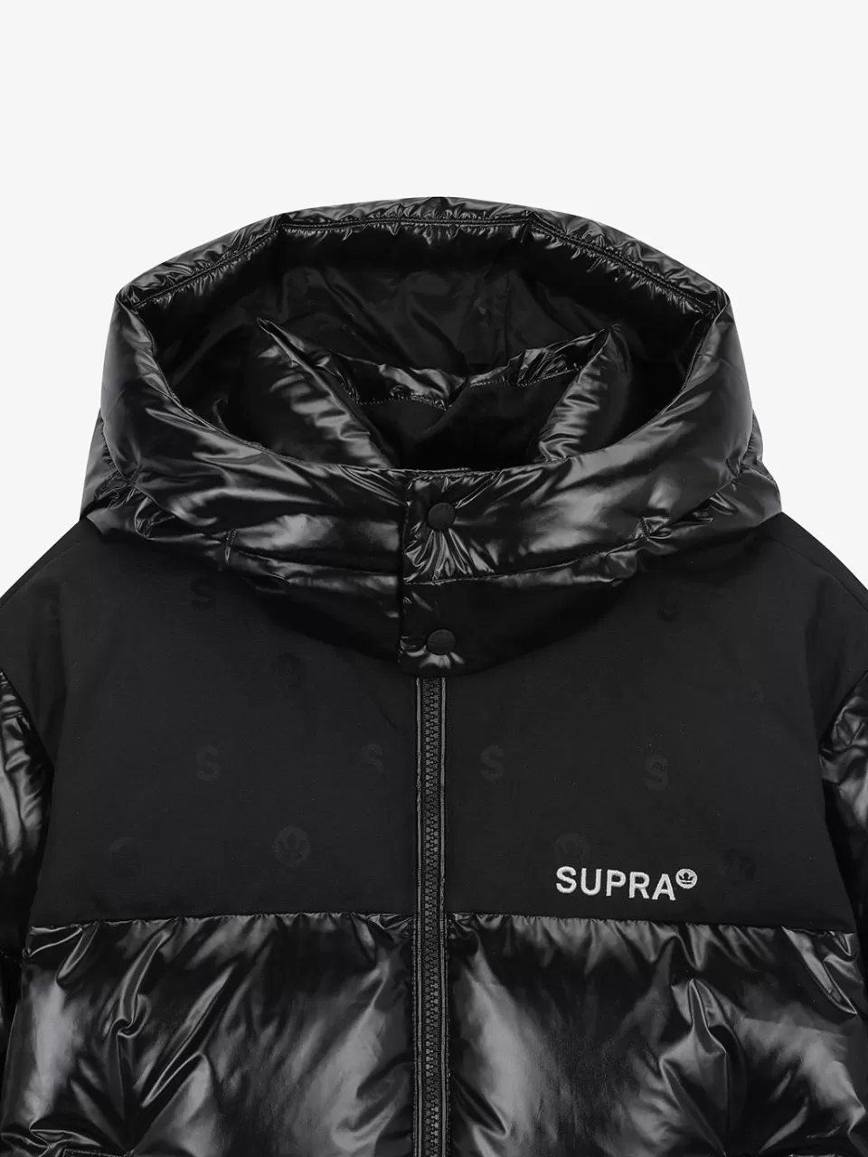 Down^SUPRA Women's Jacquard Color Block Short Down Jacket