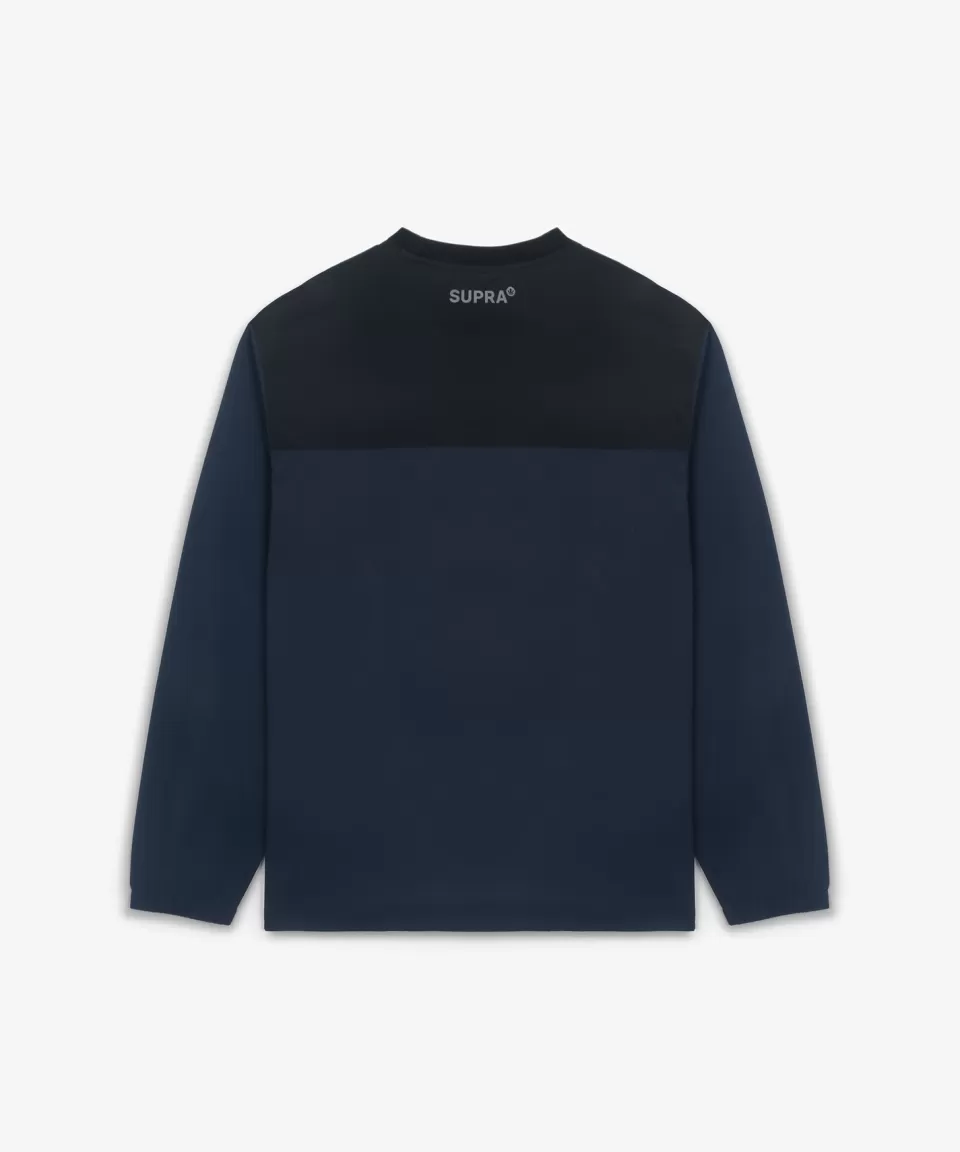 T-Shirts^SUPRA Woven Coloring point Long-Sleeved T-Shirt