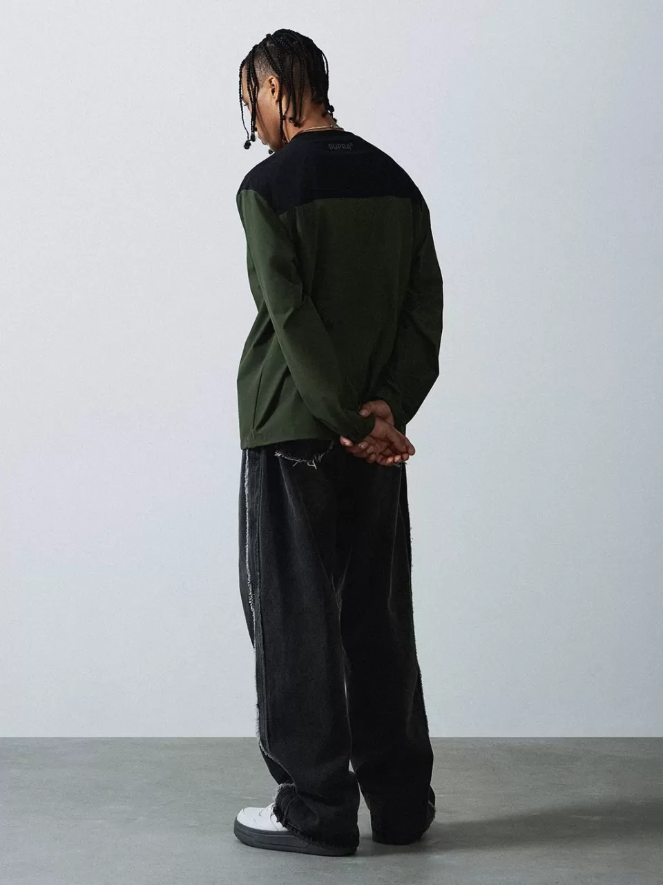 T-Shirts^SUPRA Woven Coloring point Long-Sleeved T-Shirt