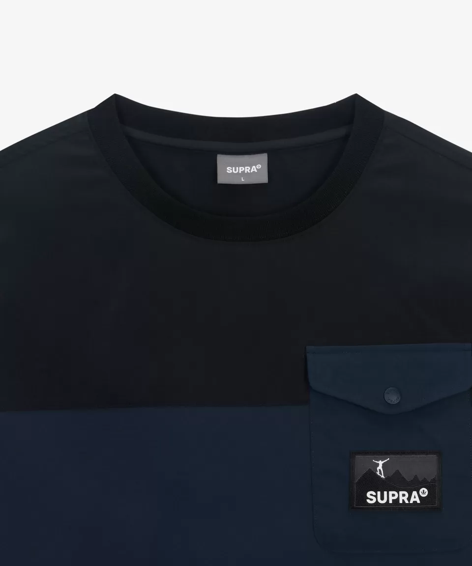 T-Shirts^SUPRA Woven Coloring point Long-Sleeved T-Shirt