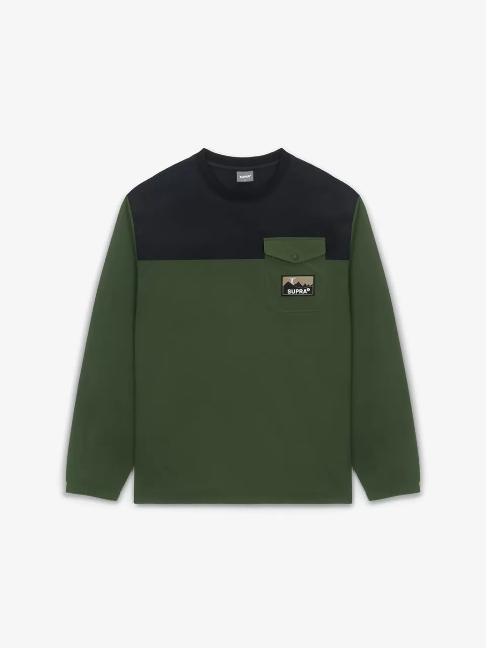 T-Shirts^SUPRA Woven Coloring point Long-Sleeved T-Shirt