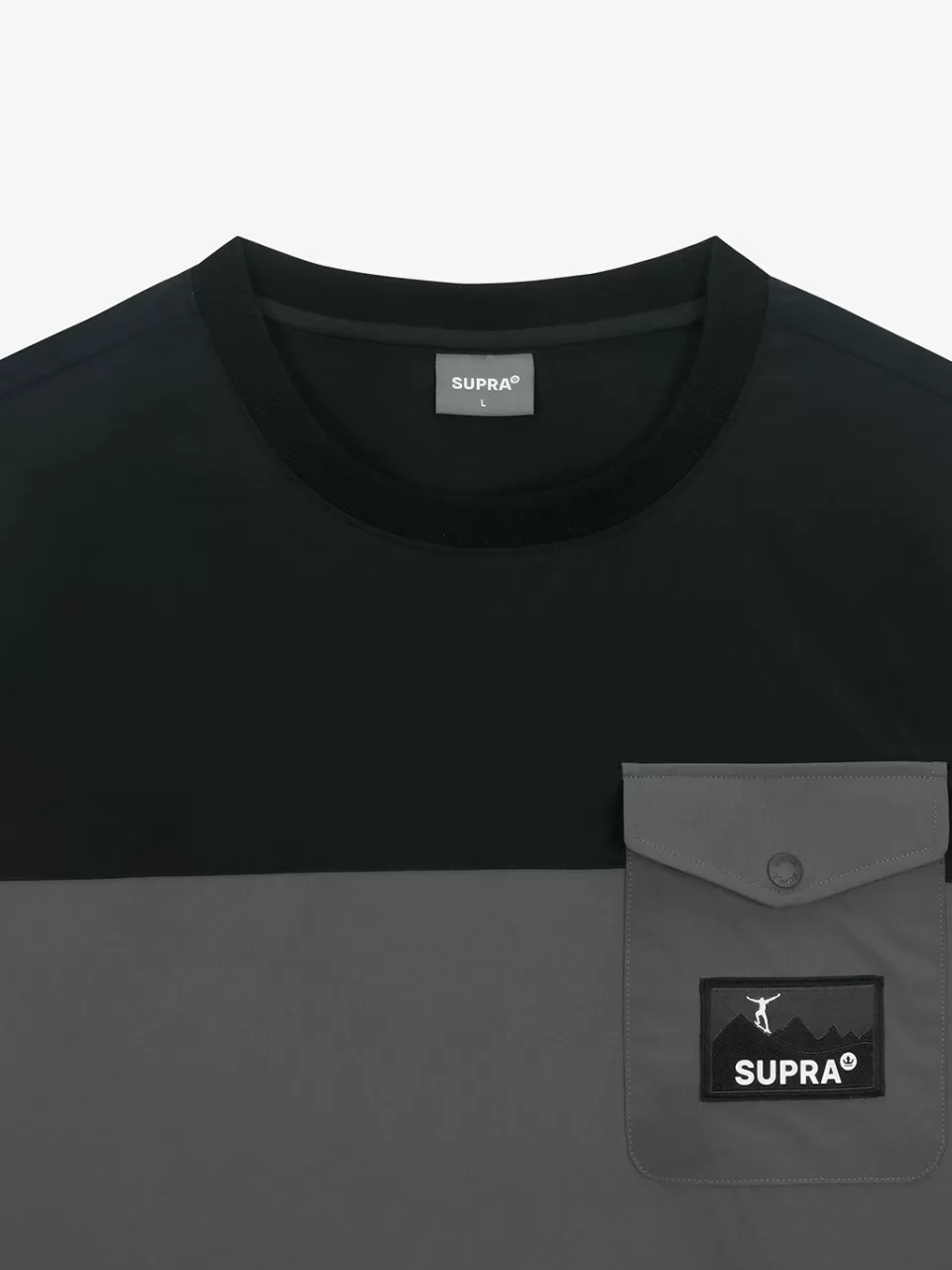 T-Shirts^SUPRA Woven Coloring point Long-Sleeved T-Shirt