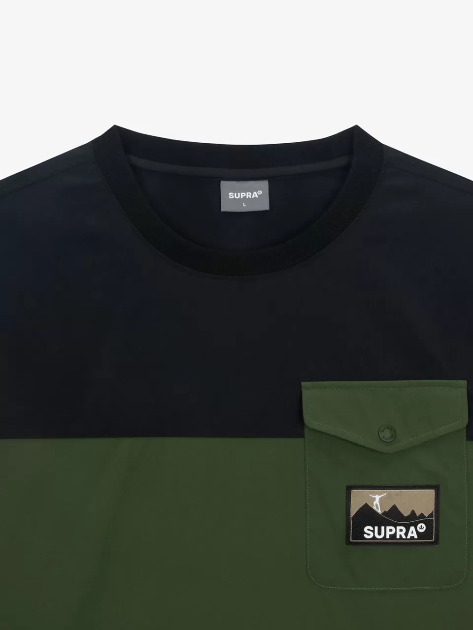 T-Shirts^SUPRA Woven Coloring point Long-Sleeved T-Shirt